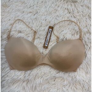 SKIMS | Wireless Form Lightly Lined Plunge Micro Strap Bra | 32D